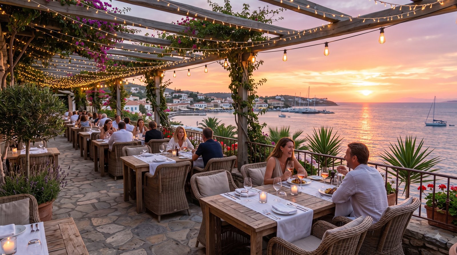 Open-air terrace restaurant