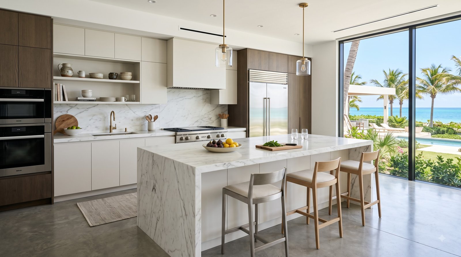 Modern luxury resort kitchen